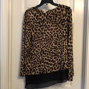 New Dressbarn Cheetah Print Blouse